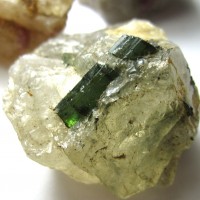 crystal with tourmaline verdelite