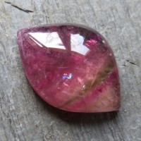 Rubelite with verdelite strip