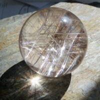 Sagenite (rutile in smoky quartz)