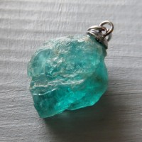 Apatite blue, pendant Madagascar