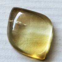Natural citrine, cabochon