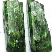 green diopside, crystals