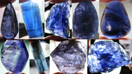 kameny tmavě modré barvy
