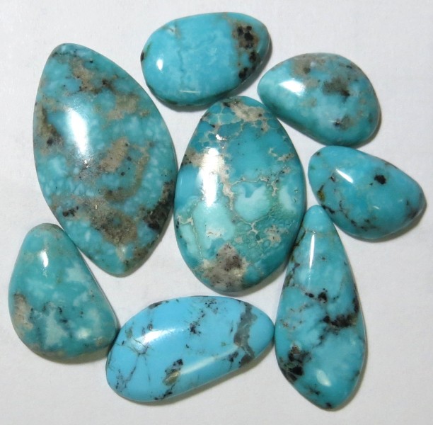 pravý stabilizovaný tyrkys Nevada (USA) - barva chunk blue