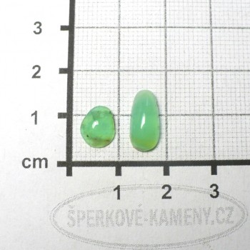 Chrysopál Tanzánie, kabošon, set  č.1 | www.šperkové-kameny.cz