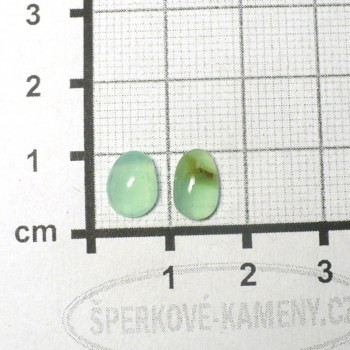 Chrysopál Tanzánie, kabošon, set  č.3 | www.šperkové-kameny.cz