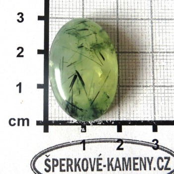 Prehnit  s epidotem De Luxe, velký kabošon  č.01| www.sperkove-kameny.cz