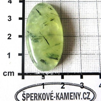 Prehnit  s epidotem De Luxe, velký kabošon  č.02| www.sperkove-kameny.cz