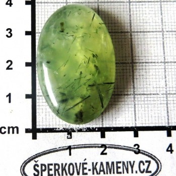 Prehnit  s epidotem De Luxe, velký kabošon  č.06| www.sperkove-kameny.cz