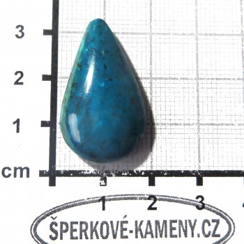 Chryzokol, kabošon  č.02 | www.sperkove-kameny.cz