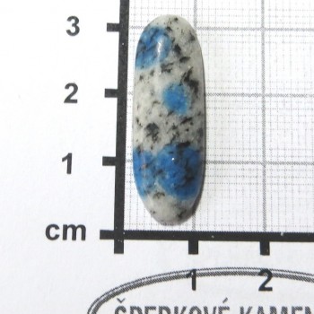 azurite in granite - K2 - cabochon 2
