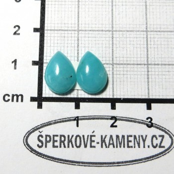 Amazonit, kabošon, kapka, pár 1| www.sperkove-kameny.cz