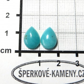 Amazonit, kabošon, kapka, pár 2| www.sperkove-kameny.cz