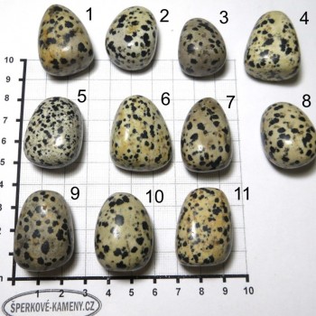 Dalmatian jasper cobble, set B