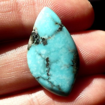 Tyrkys pravý,Chunk blue Nevada, kabošon č.3, XL| šperkové-kameny.cz