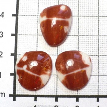 Terracotta opal, Ukraine-set of cabochons no www.sperkove-kameny.cz