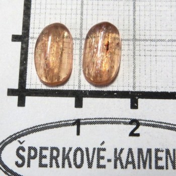 Imperial topaz růžový, naušnicový pár kabošonů 4| www.sperkove-kameny.cz