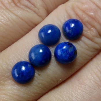 Lapis lazuli cabochon, round 6 mm