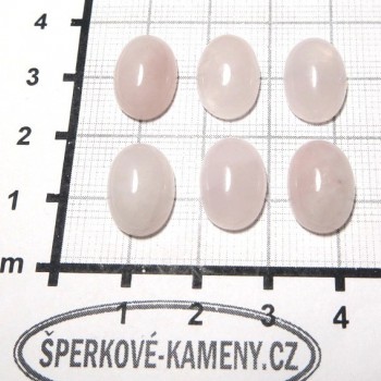 Růženín, kabošonek 14x10mm, výš. 5mm | www.sperkove-kameny.cz