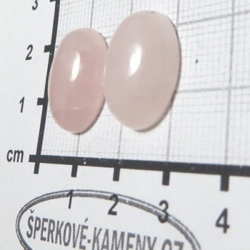 Růženín, náušnicový pár kabošonů 13x18 | www.sperkove-kameny.cz