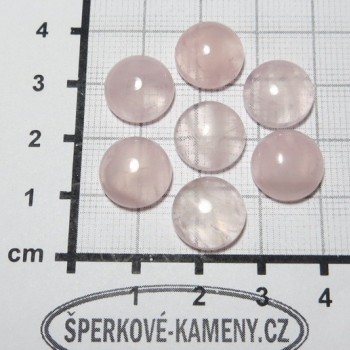 Růženín, kabošonek kolečko 12mm | www.sperkove-kameny.cz