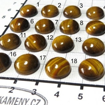 Tygří oko,  kabošon 12mm set B| www.sperkove-kameny.cz