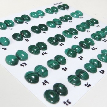 Malachite earring pair 9x7mm, set A | www.sperkove-kameny.cz