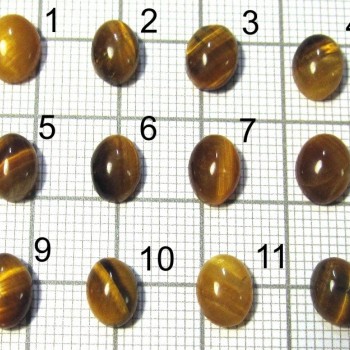 Tiger's eye, cabochon, oval, 6x8mm, Set A| www.sperkove-kameny.cz