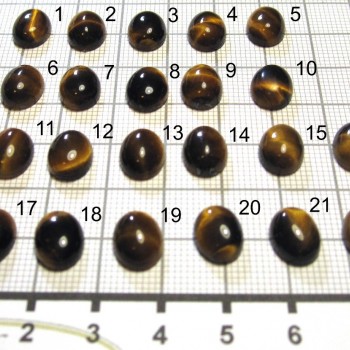 Tiger eye, cabochon, oval, 8x10mm, Set A | www.sperkove-kameny.cz