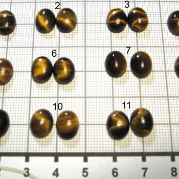 Tiger eye, earring pair, 8x10mm, Set B | www.sperkove-kameny.cz