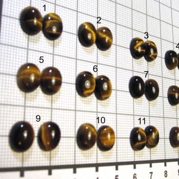 Tiger eye, earring pair, 8x10mm, Set B | www.sperkove-kameny.cz