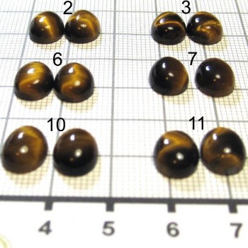 Tiger eye, earring pair, 8x10mm, Set B | www.sperkove-kameny.cz