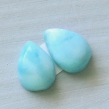 Larimar náušnicový pár kabošonů č.3