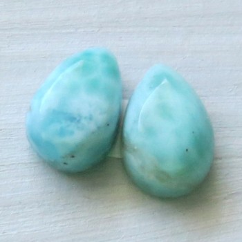 Larimar náušnicový pár kabošonů č.5