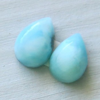 Larimar náušnicový pár kabošonů č.9