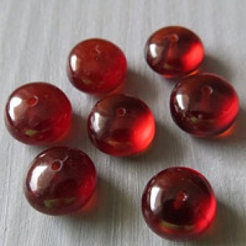 Rudý Granát hessonit extra, rondelka vrtaná 7-8mm, 1ks