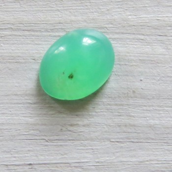Chrysopras Tanzánie, minikabošon č.1