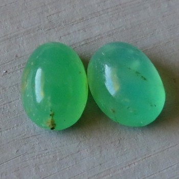 Chrysopras Tanzánie, kabošony pár č.2