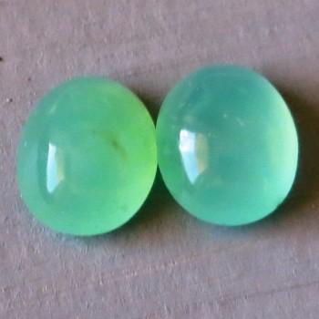 Chrysopras Tanzánie, kabošony pár č.3