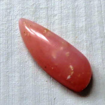 Růžový opál Peru, kabošon č.A14