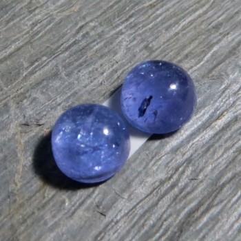 Tanzanit, 6mm -náušnicový pár č.9
