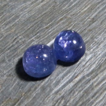 Tanzanit, 6mm -náušnicový pár č.11