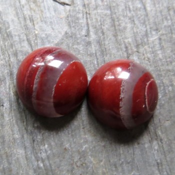Červený jaspis 10mm, JAR, pár č.1