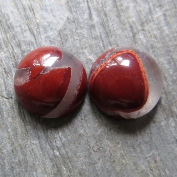Červený jaspis 10mm, JAR, pár č.2