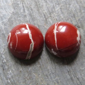 Červený jaspis 10mm, JAR, pár č.3