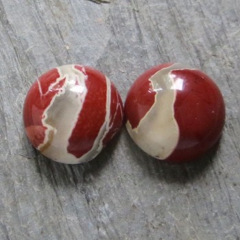 Červený jaspis 10mm, JAR, pár č.5