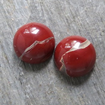 Červený jaspis 10mm, JAR, pár č.6