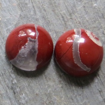 Červený jaspis 10mm, JAR, pár č.10