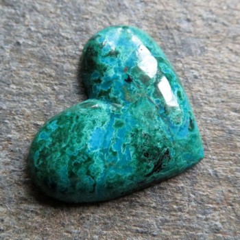 Chrysocolla, cabochon heart no.B25