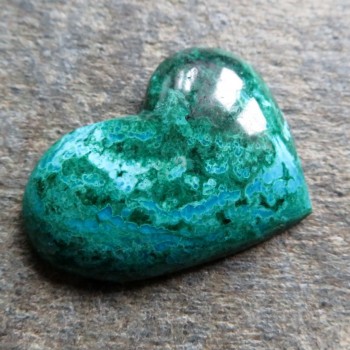 Chrysocolla, cabochon heart no.B26